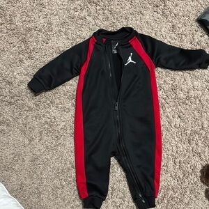 Jordan Black and Red Kids Footie